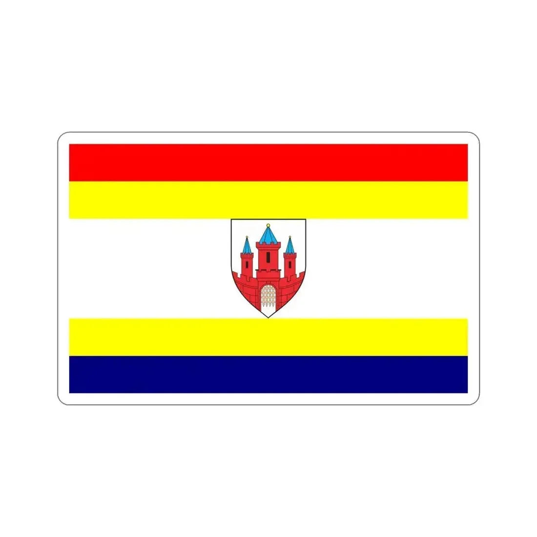 Flag of Malbork Poland STICKER Vinyl Die-Cut Decal 6 Inch - The Sticker Space