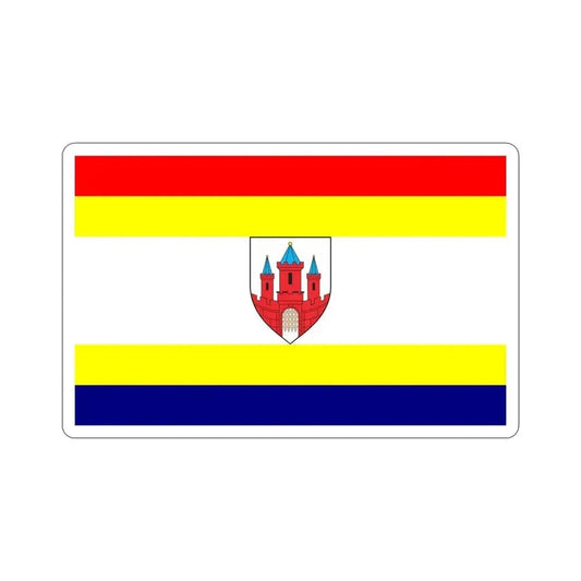 Flag of Malbork Poland STICKER Vinyl Die-Cut Decal 6 Inch - The Sticker Space