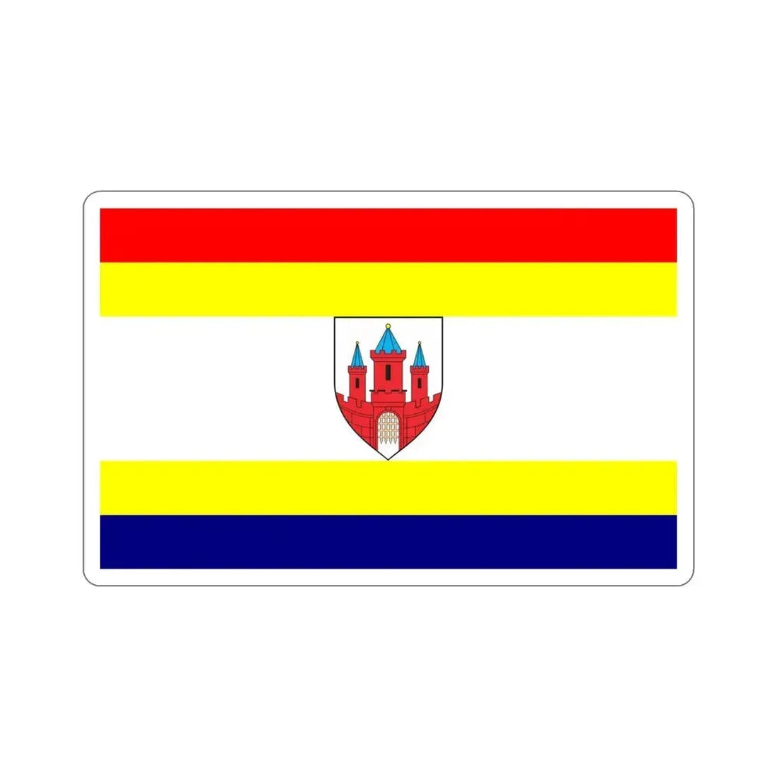 Flag of Malbork Poland STICKER Vinyl Die-Cut Decal 6 Inch - The Sticker Space