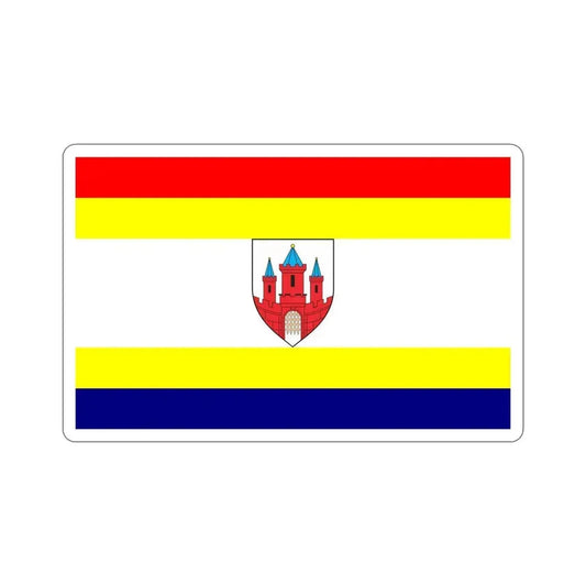 Flag of Malbork Poland STICKER Vinyl Die-Cut Decal 6 Inch - The Sticker Space