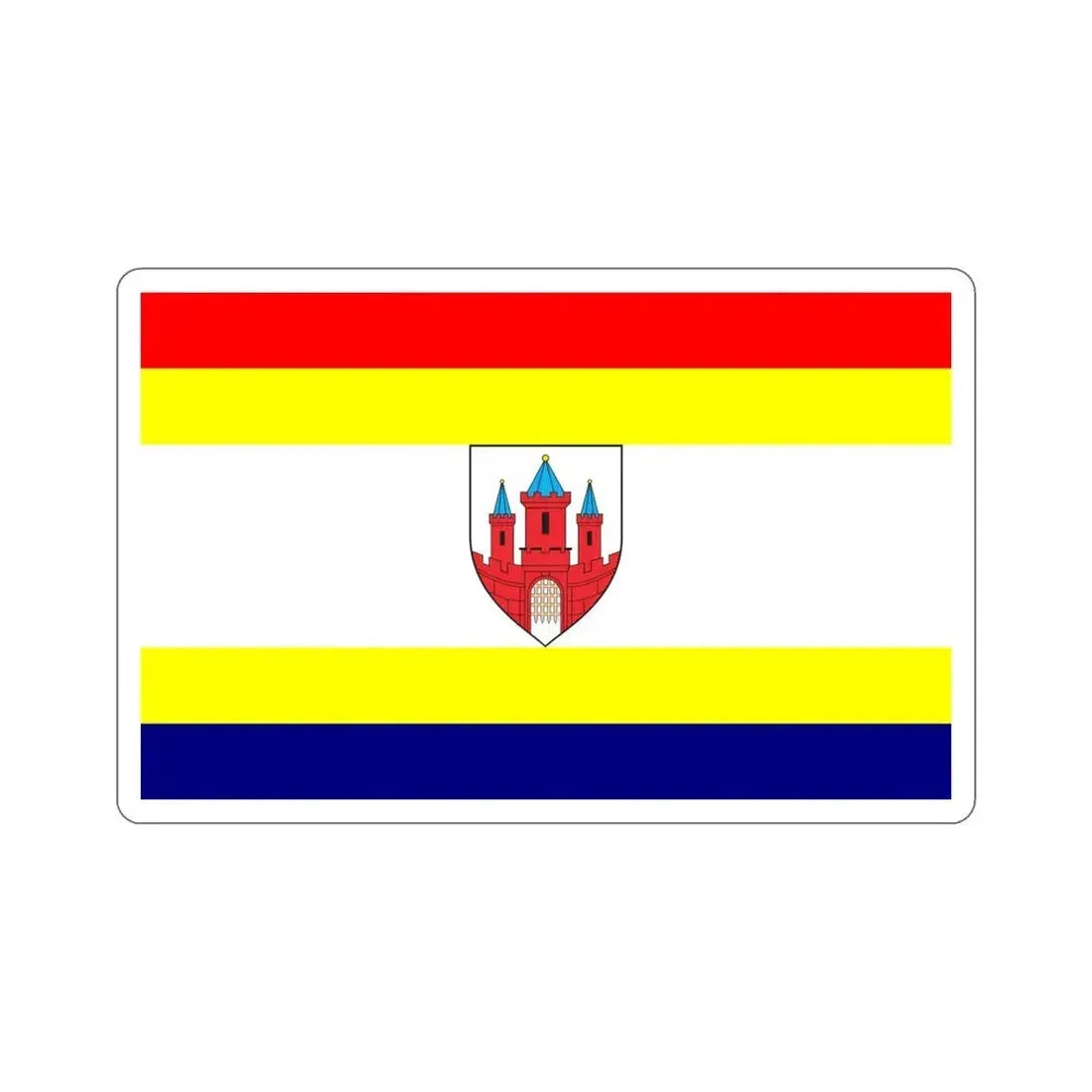 Flag of Malbork Poland STICKER Vinyl Die-Cut Decal - The Sticker Space