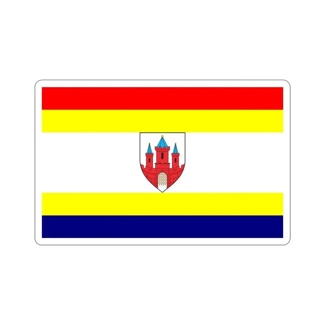 Flag of Malbork Poland STICKER Vinyl Die-Cut Decal - The Sticker Space