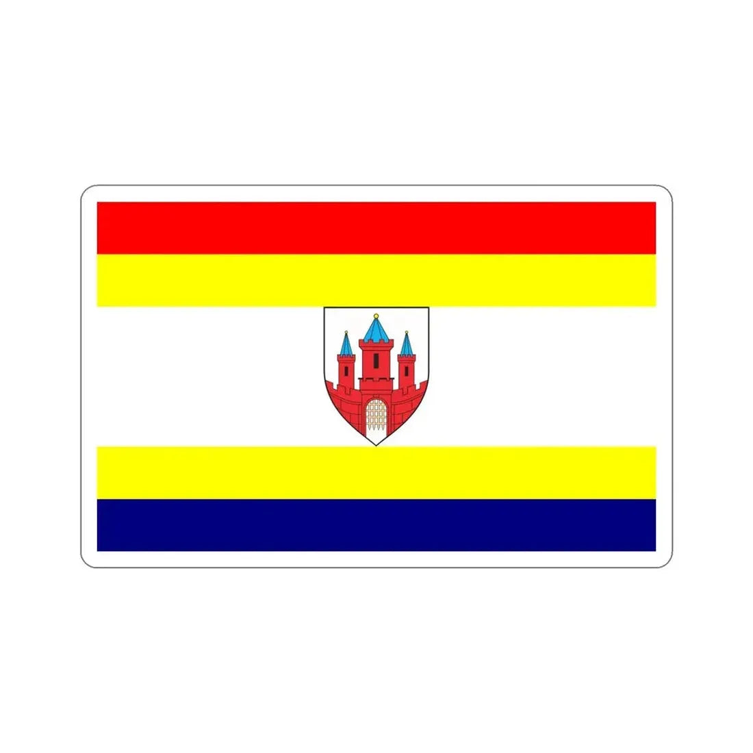 Flag of Malbork Poland STICKER Vinyl Die-Cut Decal - The Sticker Space