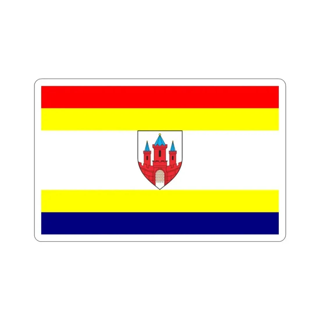 Flag of Malbork Poland STICKER Vinyl Die-Cut Decal - The Sticker Space