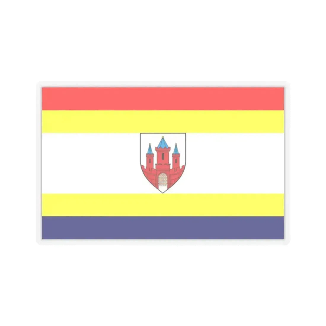 Flag of Malbork Poland - STICKER Vinyl Kiss-Cut Decal 2 Inch Transparent - The Sticker Space