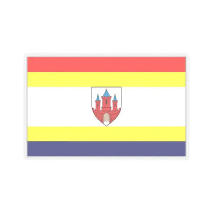 Flag of Malbork Poland - STICKER Vinyl Kiss-Cut Decal 2 Inch Transparent - The Sticker Space