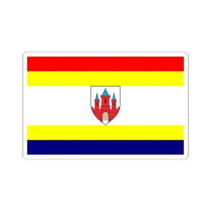 Flag of Malbork Poland - STICKER Vinyl Kiss-Cut Decal 2 Inch White - The Sticker Space