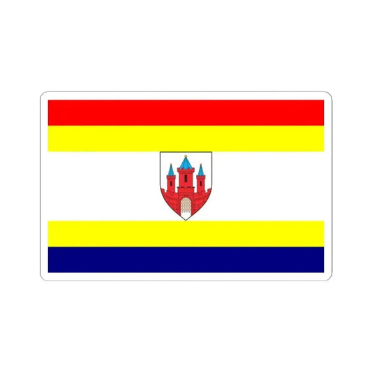 Flag of Malbork Poland - STICKER Vinyl Kiss-Cut Decal 2 Inch White - The Sticker Space