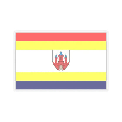Flag of Malbork Poland - STICKER Vinyl Kiss-Cut Decal 3 Inch Transparent - The Sticker Space