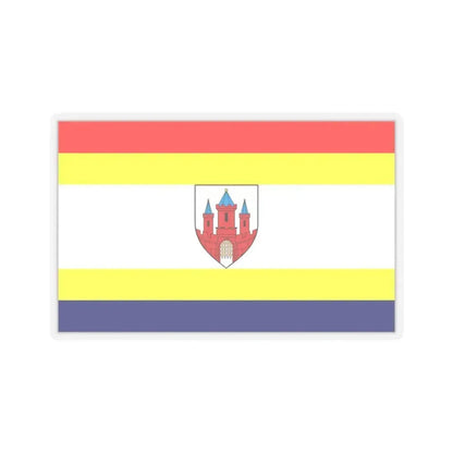 Flag of Malbork Poland - STICKER Vinyl Kiss-Cut Decal 4 Inch Transparent - The Sticker Space