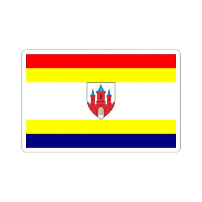 Flag of Malbork Poland - STICKER Vinyl Kiss-Cut Decal 6 Inch White - The Sticker Space