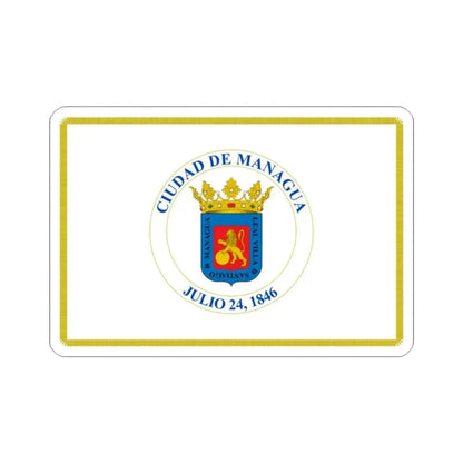 Flag of Managua, Nicaragua STICKER Vinyl Die-Cut Decal 2 Inch - The Sticker Space