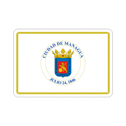 Flag of Managua, Nicaragua STICKER Vinyl Die-Cut Decal-3 Inch-The Sticker Space