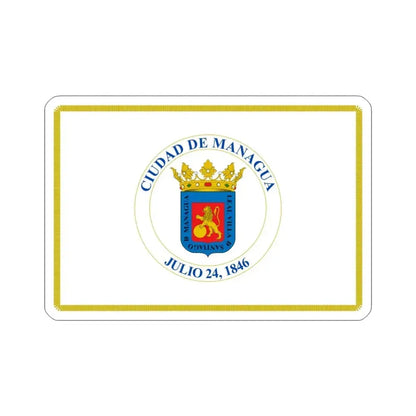 Flag of Managua, Nicaragua STICKER Vinyl Die-Cut Decal 3 Inch - The Sticker Space