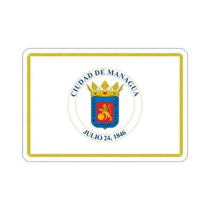 Flag of Managua, Nicaragua STICKER Vinyl Die-Cut Decal 4 Inch - The Sticker Space