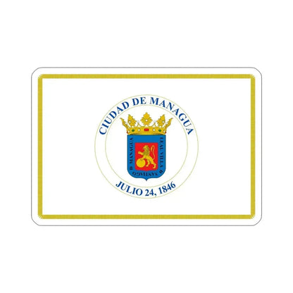 Flag of Managua, Nicaragua STICKER Vinyl Die-Cut Decal 5 Inch - The Sticker Space