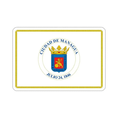 Flag of Managua, Nicaragua STICKER Vinyl Die-Cut Decal 6 Inch - The Sticker Space