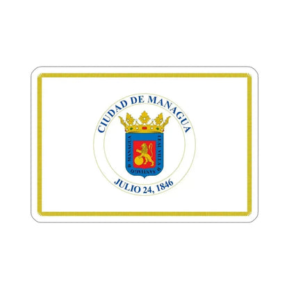 Flag of Managua, Nicaragua STICKER Vinyl Die-Cut Decal 6 Inch - The Sticker Space