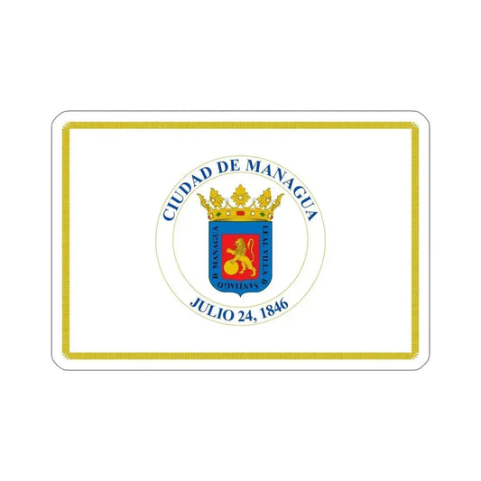 Flag of Managua, Nicaragua STICKER Vinyl Die-Cut Decal 6 Inch - The Sticker Space