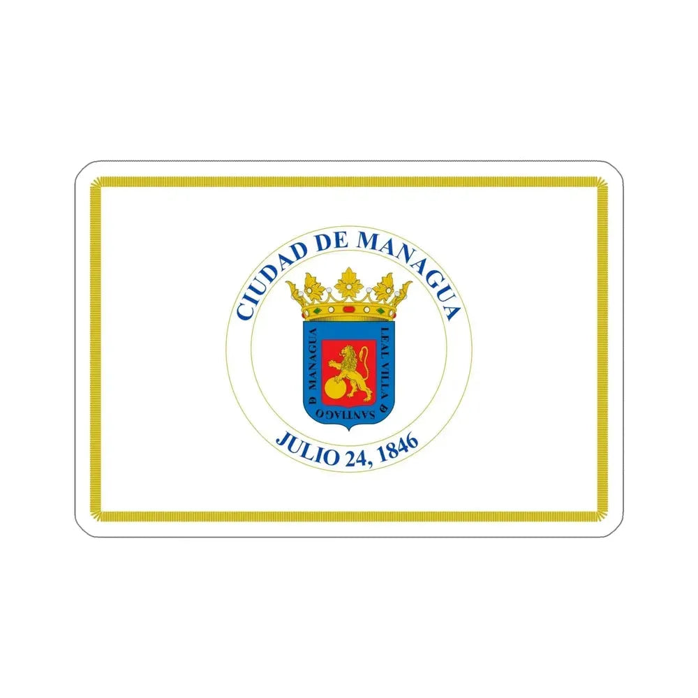 Flag of Managua, Nicaragua STICKER Vinyl Die-Cut Decal - The Sticker Space