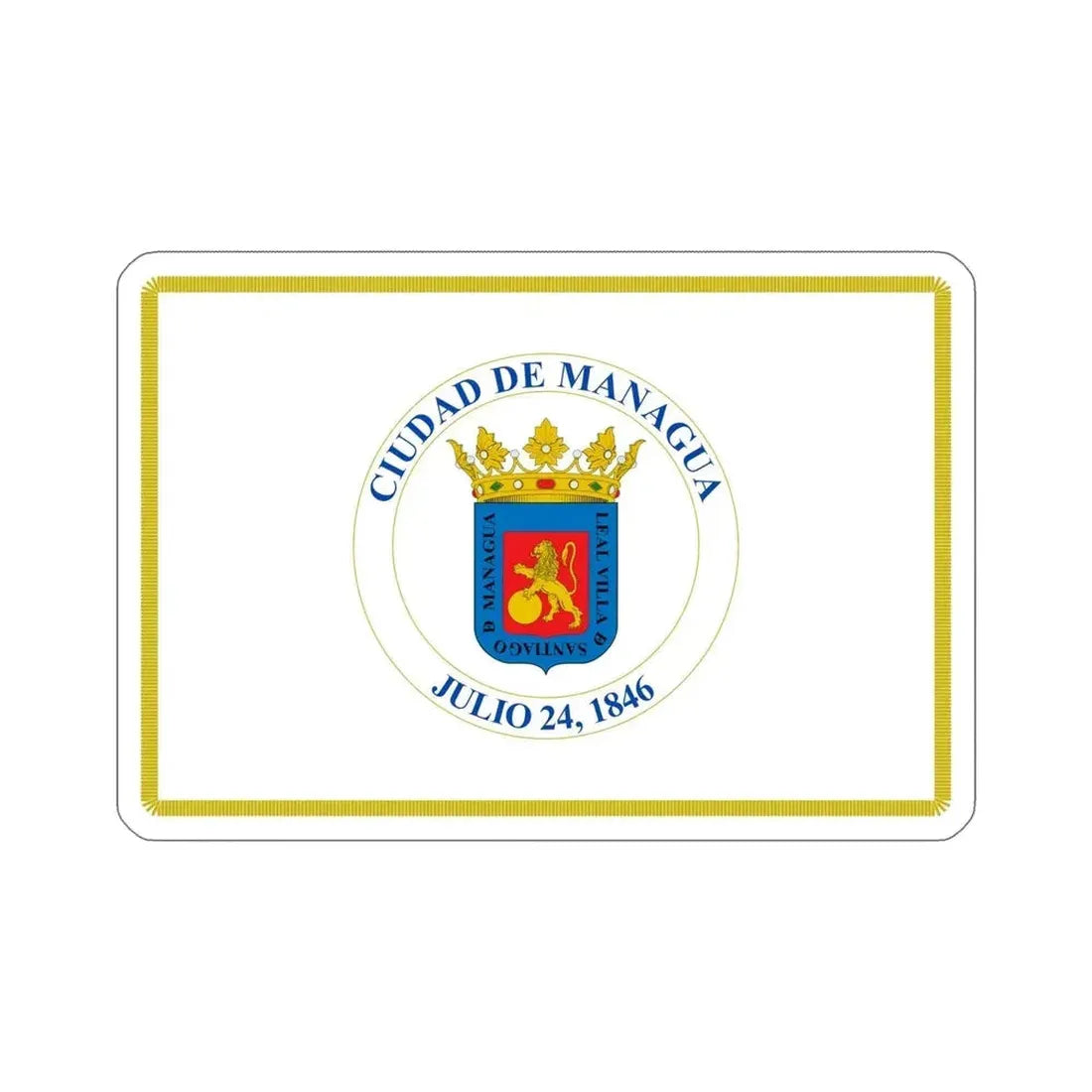 Flag of Managua, Nicaragua STICKER Vinyl Die-Cut Decal - The Sticker Space