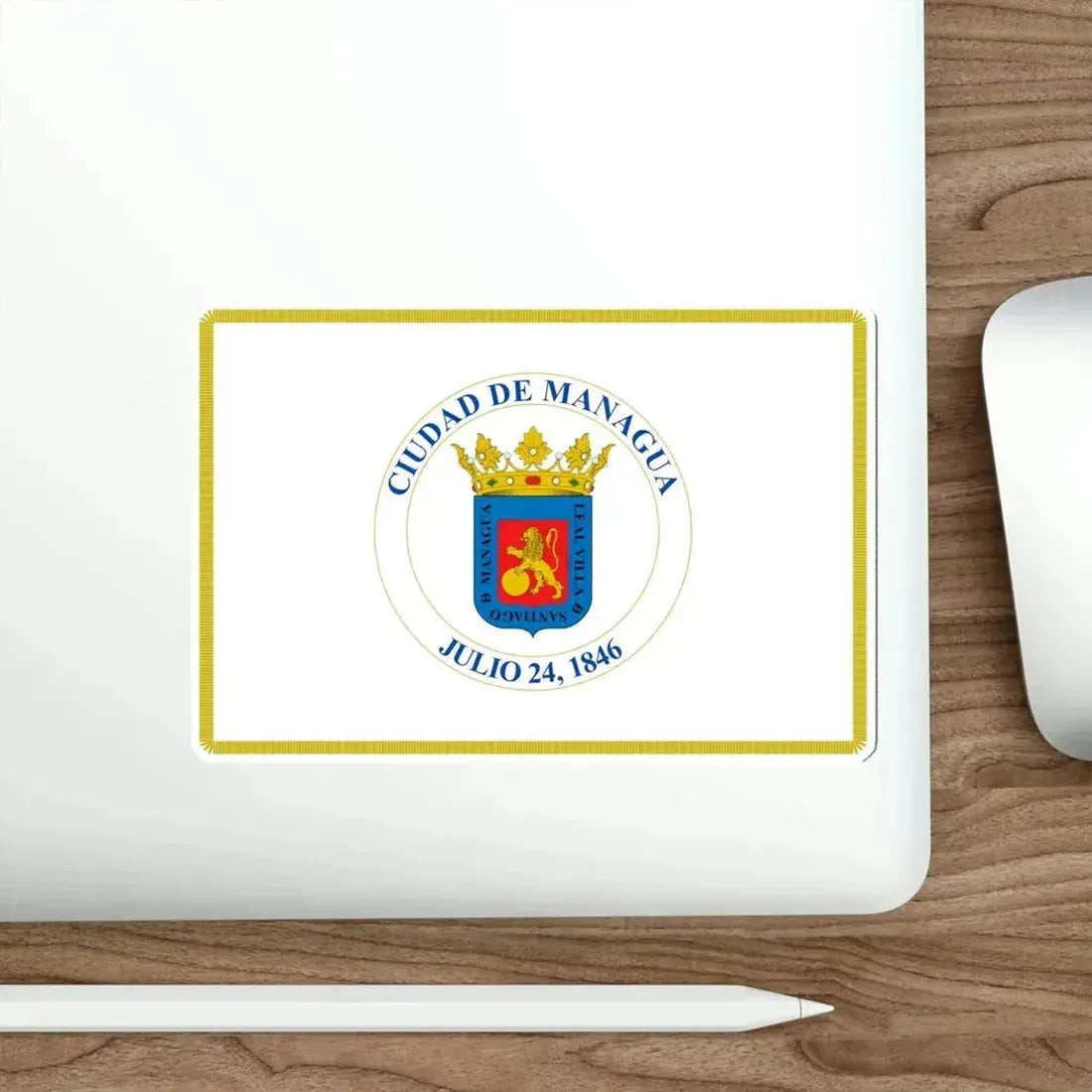 Flag of Managua, Nicaragua STICKER Vinyl Die-Cut Decal - The Sticker Space