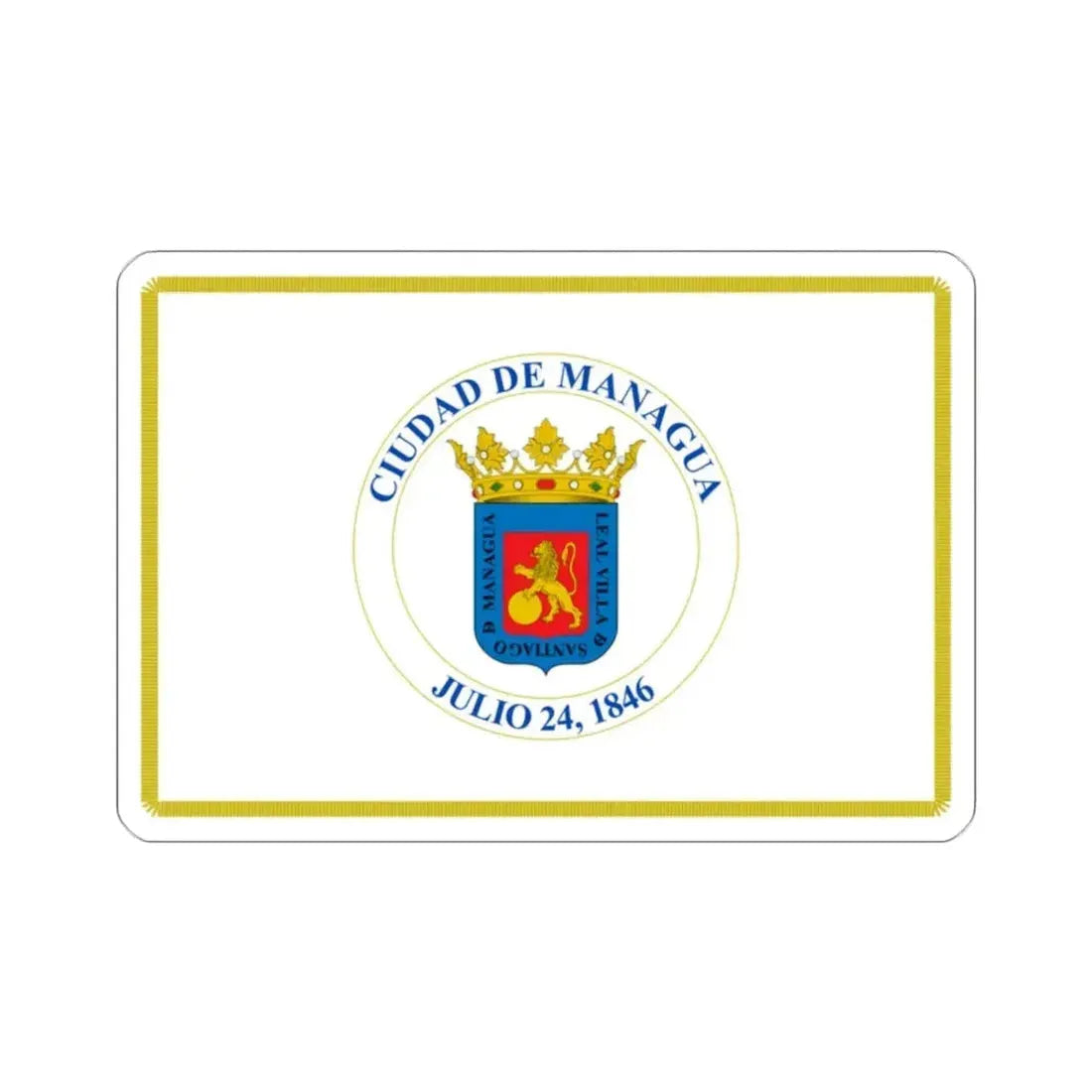 Flag of Managua, Nicaragua STICKER Vinyl Die-Cut Decal - The Sticker Space