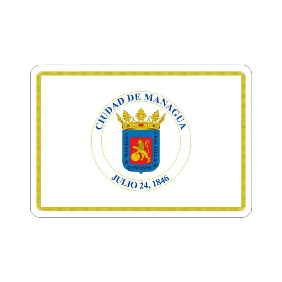 Flag of Managua, Nicaragua STICKER Vinyl Die-Cut Decal - The Sticker Space