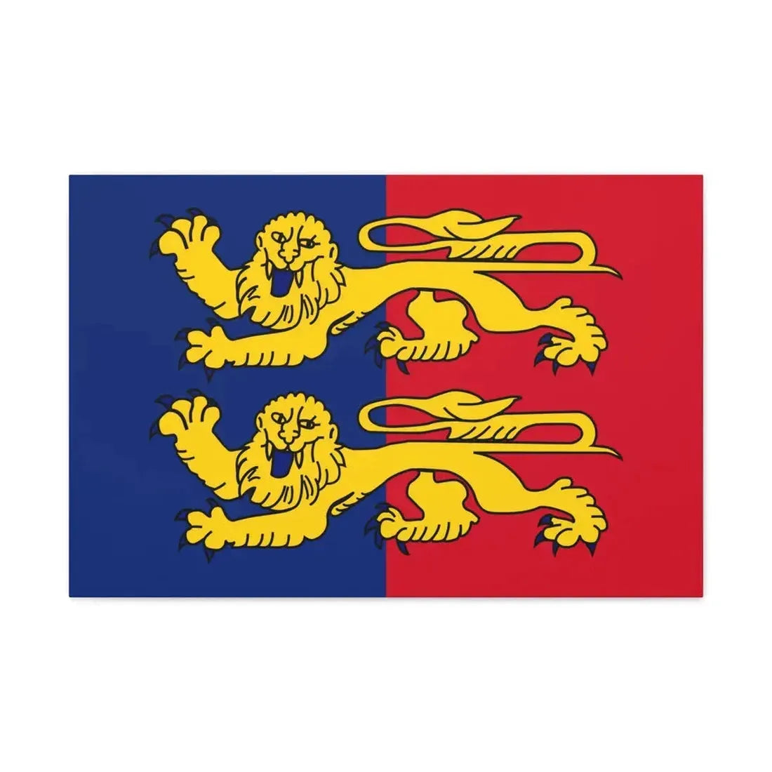 Flag of Manche France 2 - Canvas Wall Art 30" x 20" 1.25" - The Sticker Space