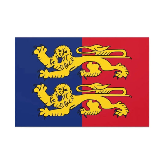 Flag of Manche France 2 - Canvas Wall Art 36" x 24" 1.25" - The Sticker Space