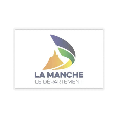 Flag of Manche France - STICKER Vinyl Kiss-Cut Decal 2 Inch Transparent - The Sticker Space