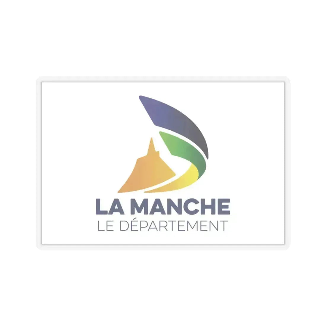 Flag of Manche France - STICKER Vinyl Kiss-Cut Decal 3 Inch Transparent - The Sticker Space