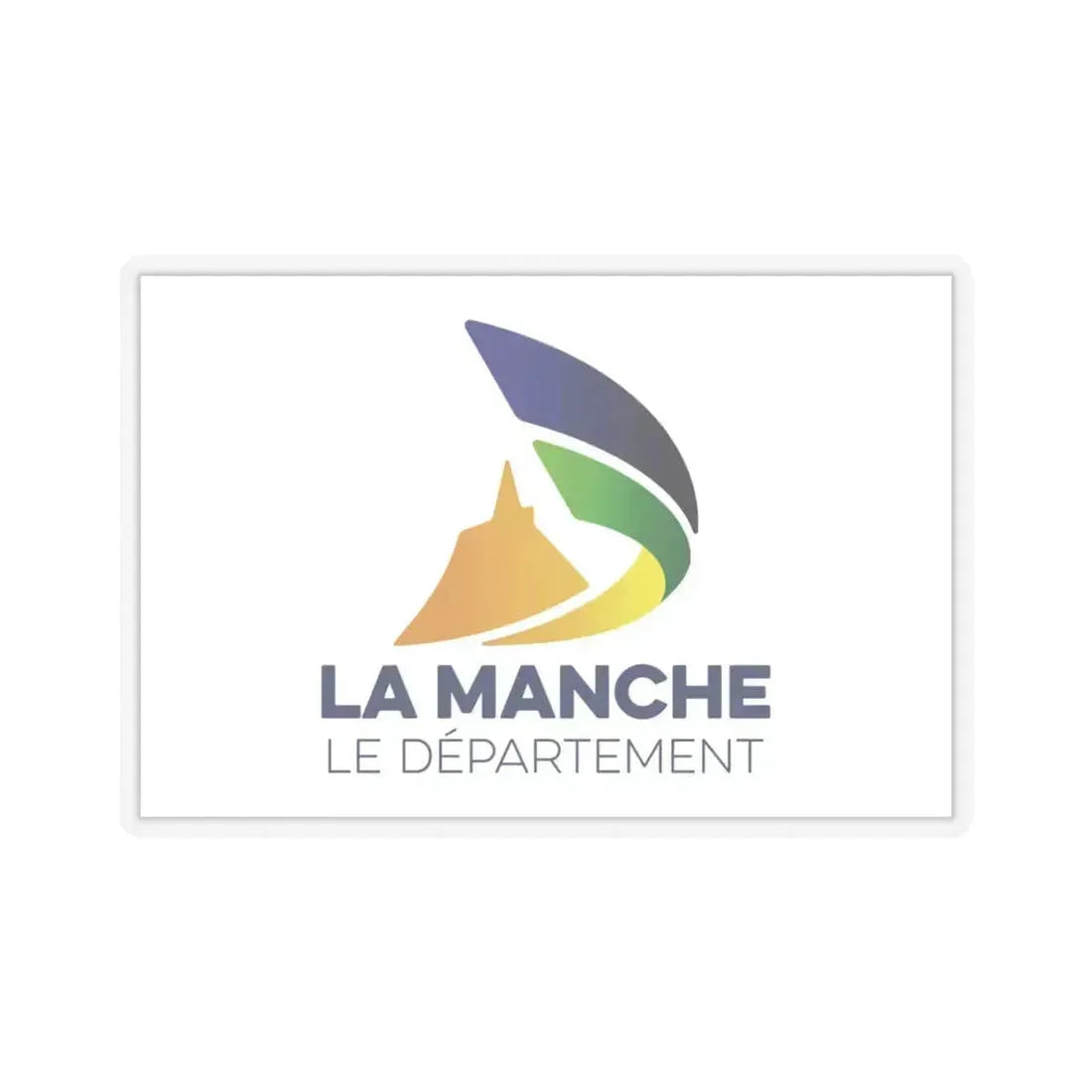 Flag of Manche France - STICKER Vinyl Kiss-Cut Decal 4 Inch Transparent - The Sticker Space