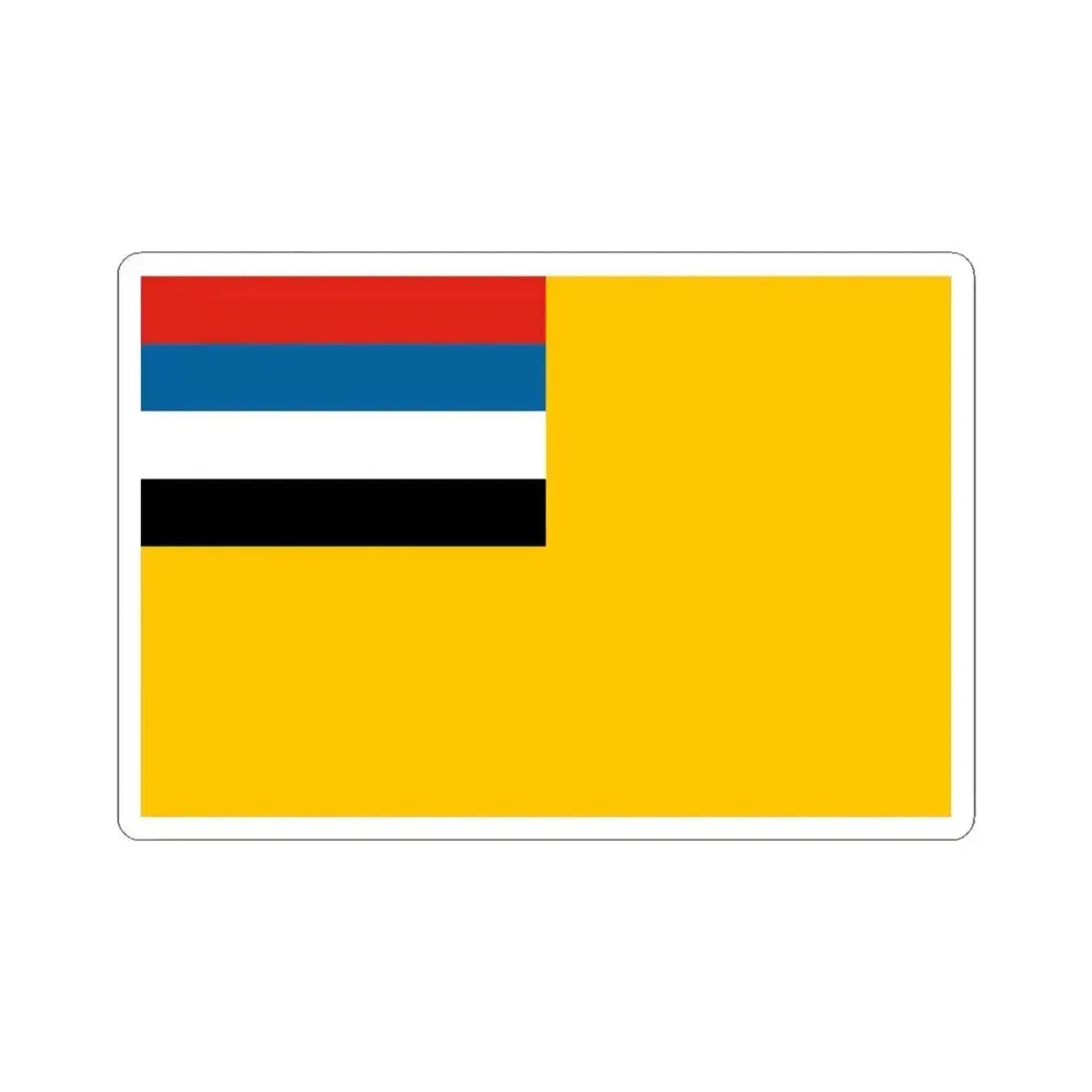 Flag of Manchukuo (China) STICKER Vinyl Kiss-Cut Decal 3 Inch White - The Sticker Space