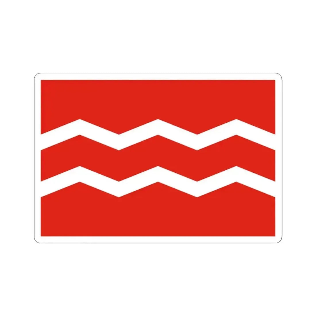 Flag of Manchukuo Coast Guard (China) STICKER Vinyl Kiss-Cut Decal 3 Inch White - The Sticker Space