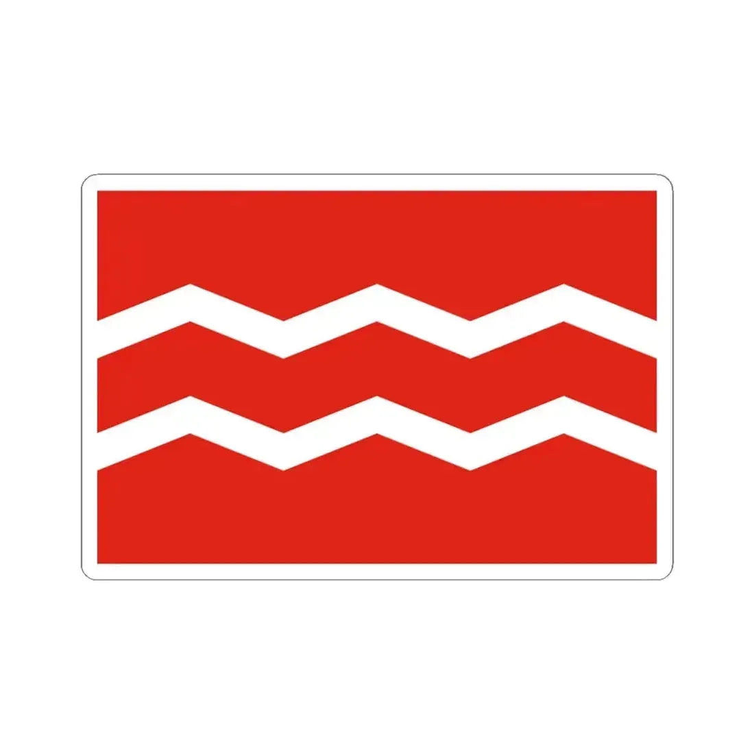 Flag of Manchukuo Coast Guard (China) STICKER Vinyl Kiss-Cut Decal 4 Inch White - The Sticker Space