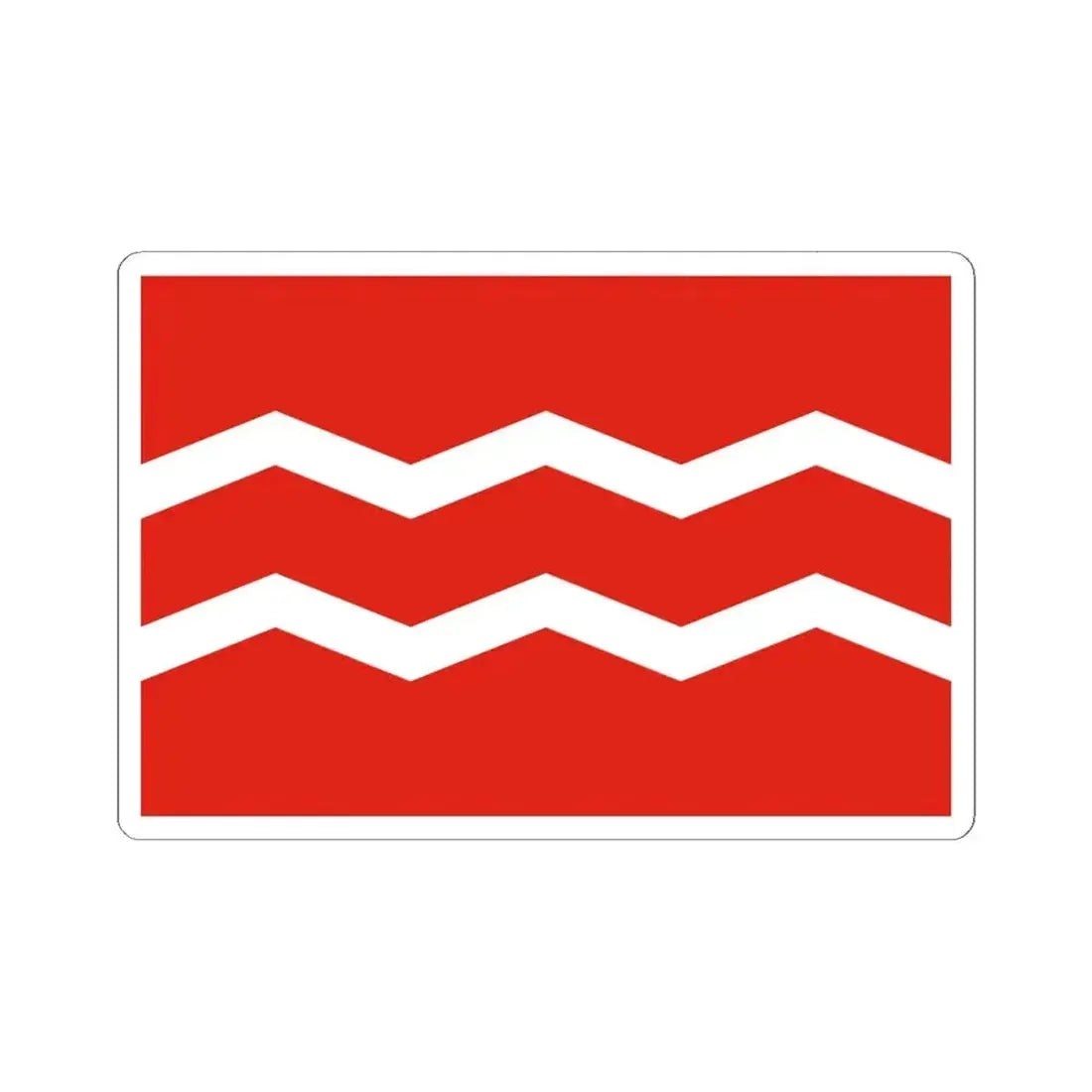 Flag of Manchukuo Coast Guard (China) STICKER Vinyl Kiss-Cut Decal 6 Inch White - The Sticker Space