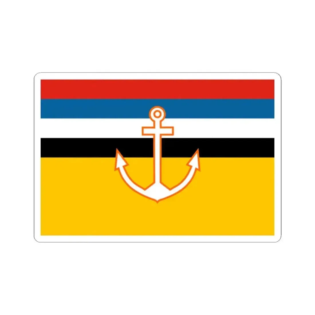 Flag of Manchukuo Marine Office (China) STICKER Vinyl Kiss-Cut Decal 2 Inch White - The Sticker Space