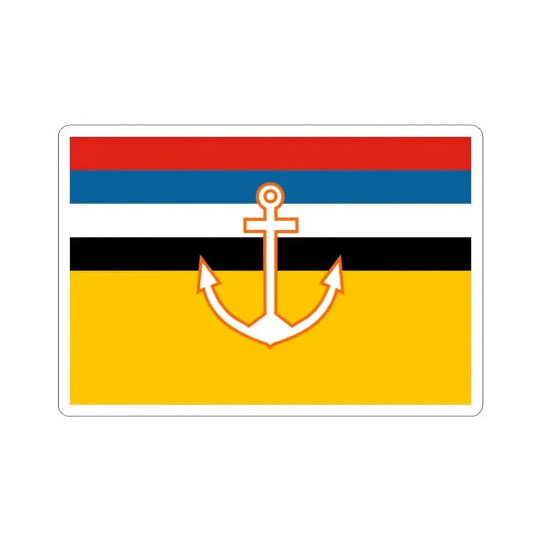 Flag of Manchukuo Marine Office (China) STICKER Vinyl Kiss-Cut Decal 3 Inch White - The Sticker Space