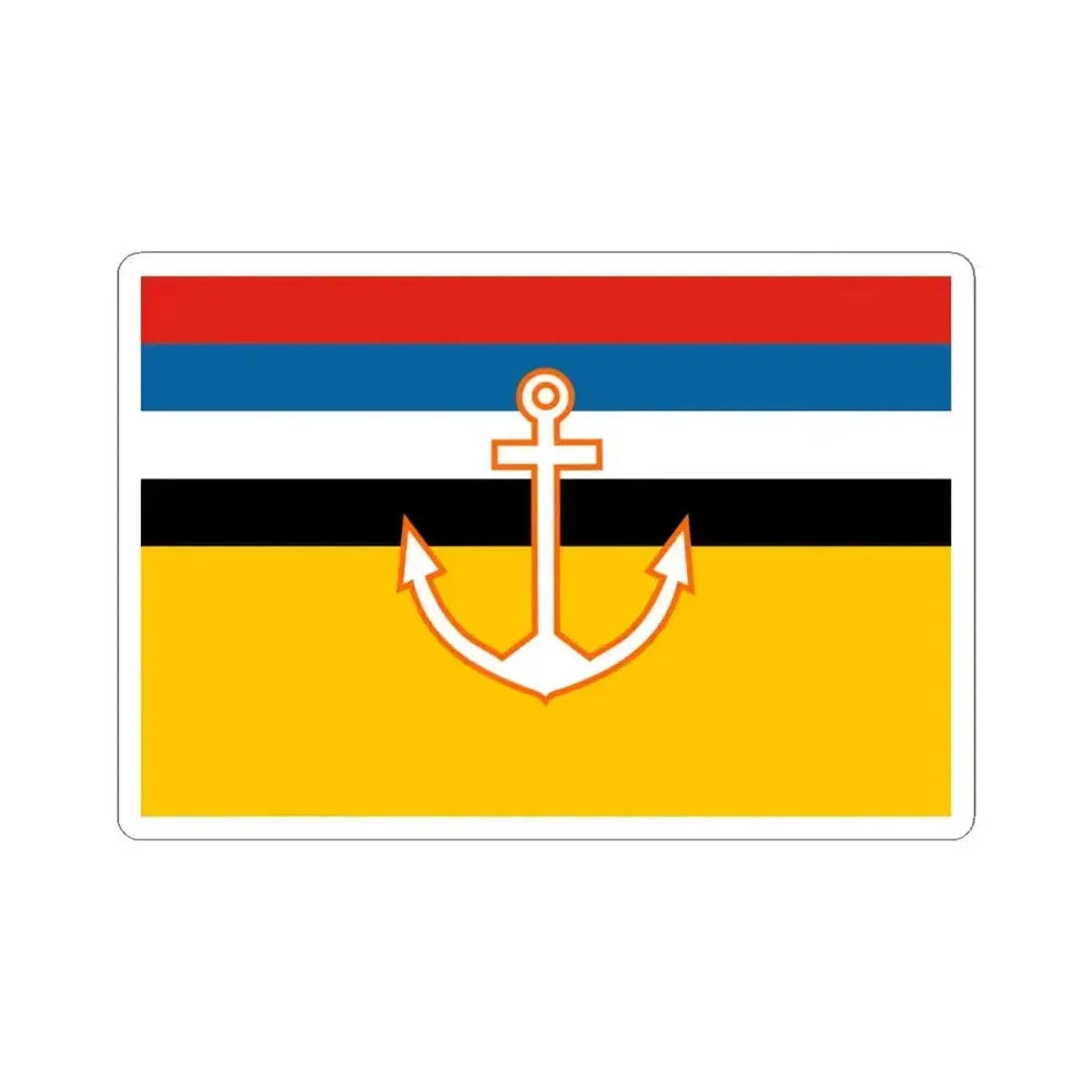 Flag of Manchukuo Marine Office (China) STICKER Vinyl Kiss-Cut Decal 4 Inch White - The Sticker Space