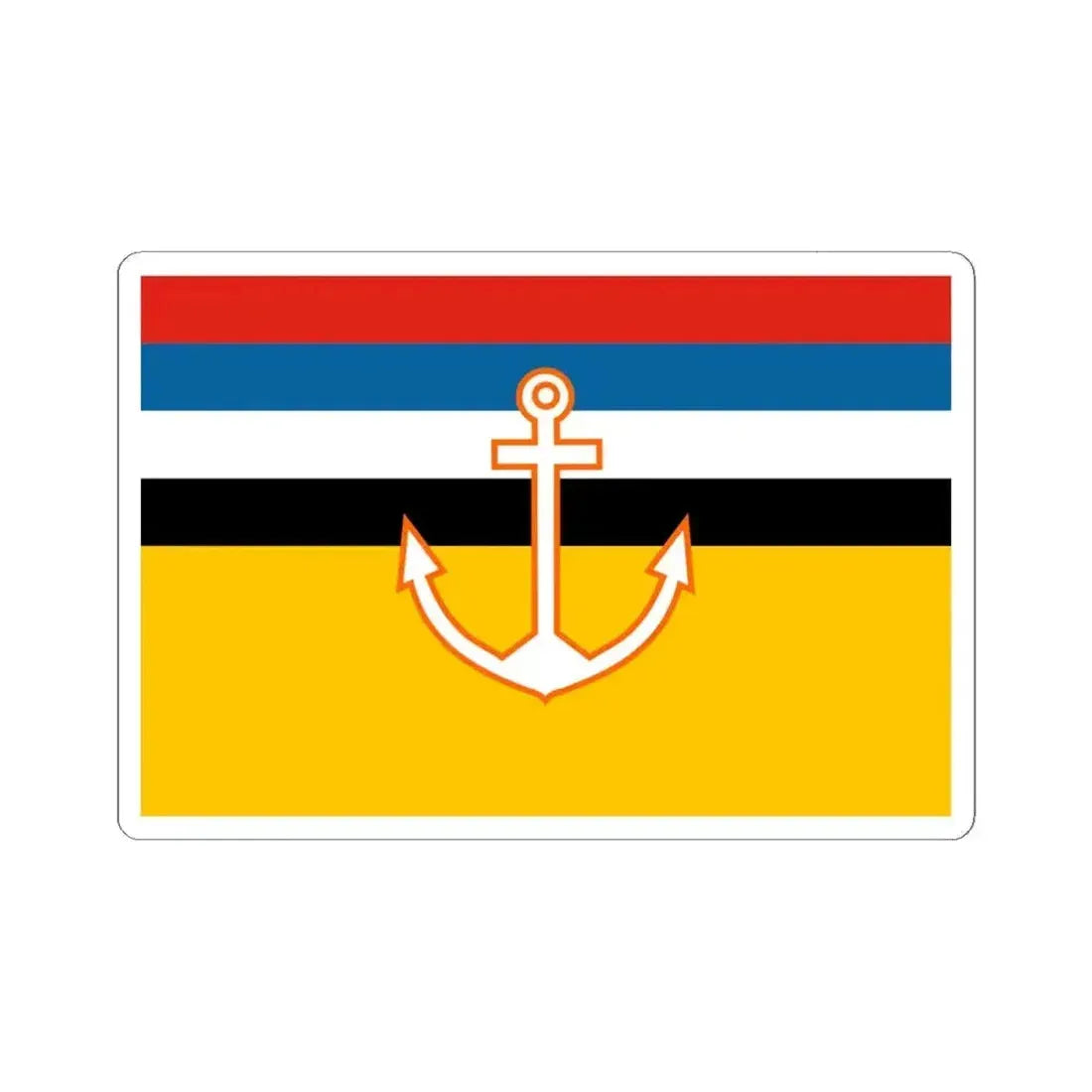 Flag of Manchukuo Marine Office (China) STICKER Vinyl Kiss-Cut Decal 6 Inch White - The Sticker Space