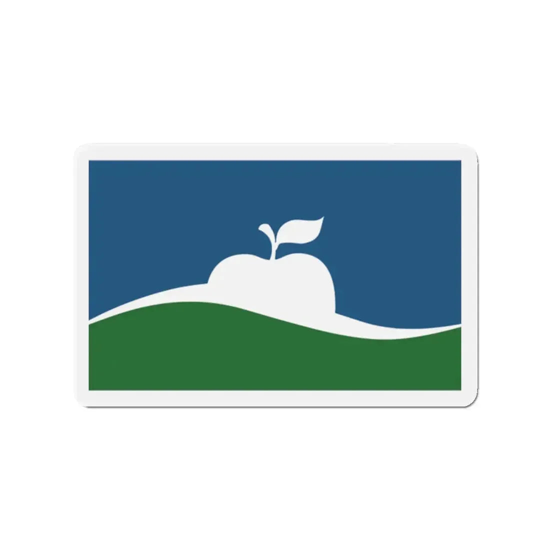 Flag of Manhattan Kansas - Refrigerator Magnet 2 Inch - The Sticker Space