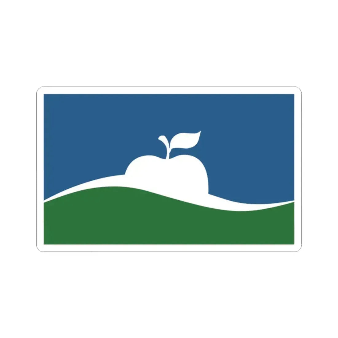 Flag of Manhattan, Kansas - STICKER Vinyl Kiss-Cut Decal 2 Inch White - The Sticker Space