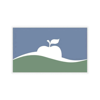 Flag of Manhattan, Kansas - STICKER Vinyl Kiss-Cut Decal 3 Inch Transparent - The Sticker Space