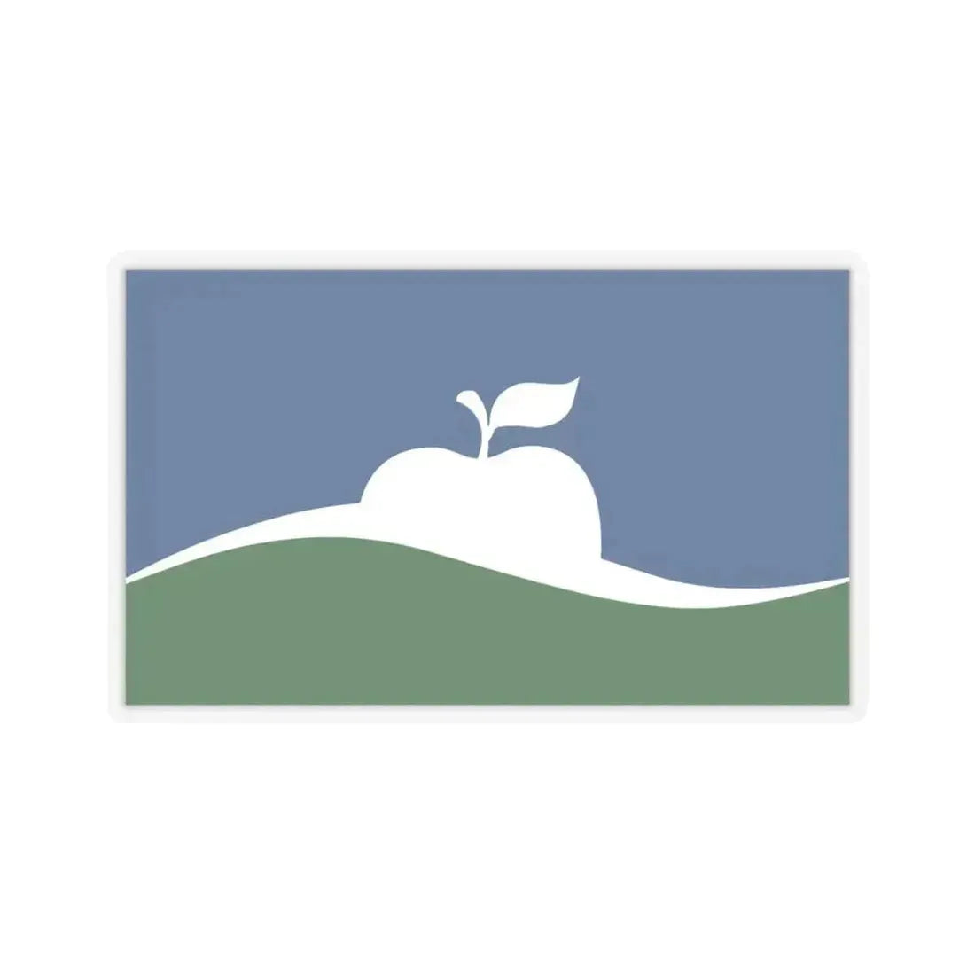 Flag of Manhattan, Kansas - STICKER Vinyl Kiss-Cut Decal 4 Inch Transparent - The Sticker Space