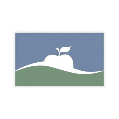 Flag of Manhattan, Kansas - STICKER Vinyl Kiss-Cut Decal 4 Inch Transparent - The Sticker Space