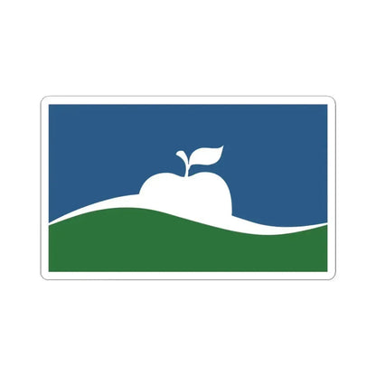 Flag of Manhattan Kansas (United States) STICKER Vinyl Kiss-Cut Decal 3 Inch White - The Sticker Space