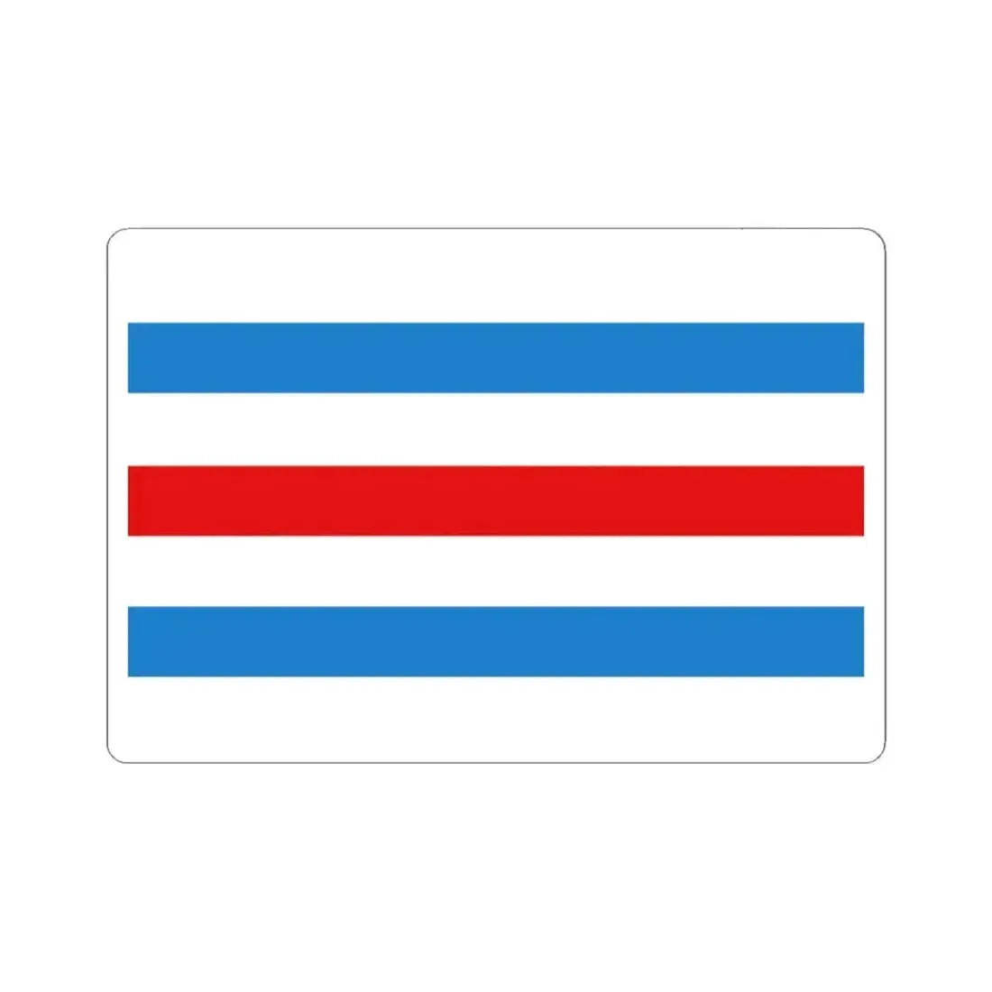 Flag of Manhay (Belgium) STICKER Vinyl Kiss-Cut Decal 4 Inch White - The Sticker Space