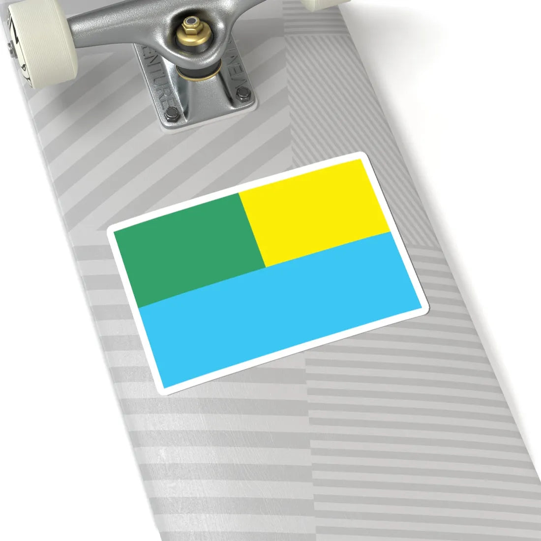 Flag of Manhush raion (Ukraine) STICKER Vinyl Kiss-Cut Decal - The Sticker Space