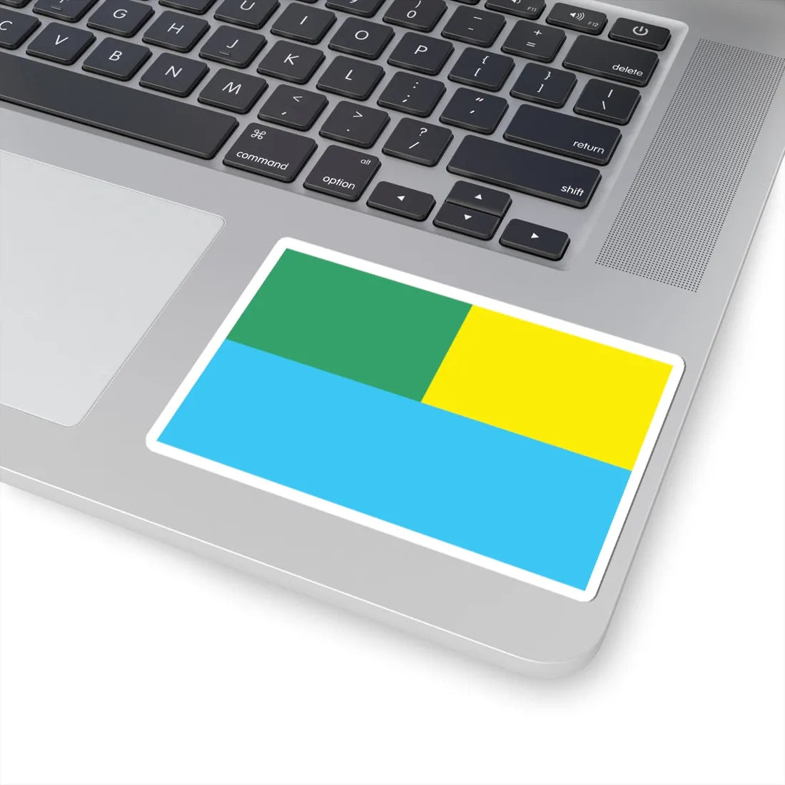 Flag of Manhush raion (Ukraine) STICKER Vinyl Kiss-Cut Decal - The Sticker Space